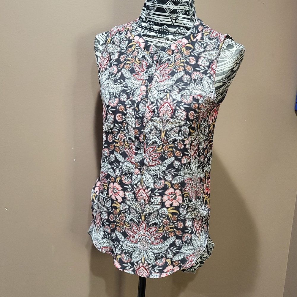 LOFT Floral Paisley Sleeveless Blouse XS *3/$30 Sale*